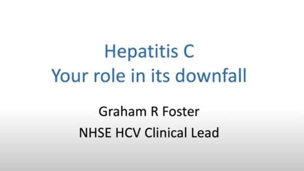 Professor Graham Foster on hepatitis C elimination